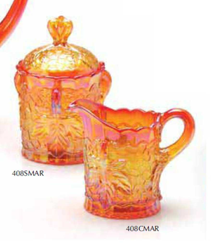 Maple Leaf Marigold Carnival Creamer by Mosser (Ohio)-1