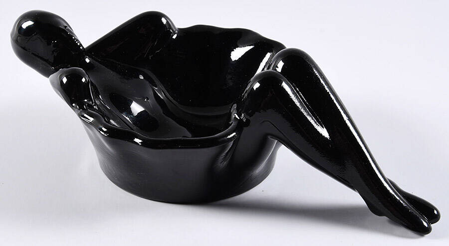 Black Raspberry Soap Dish by Mosser (Ohio)-1