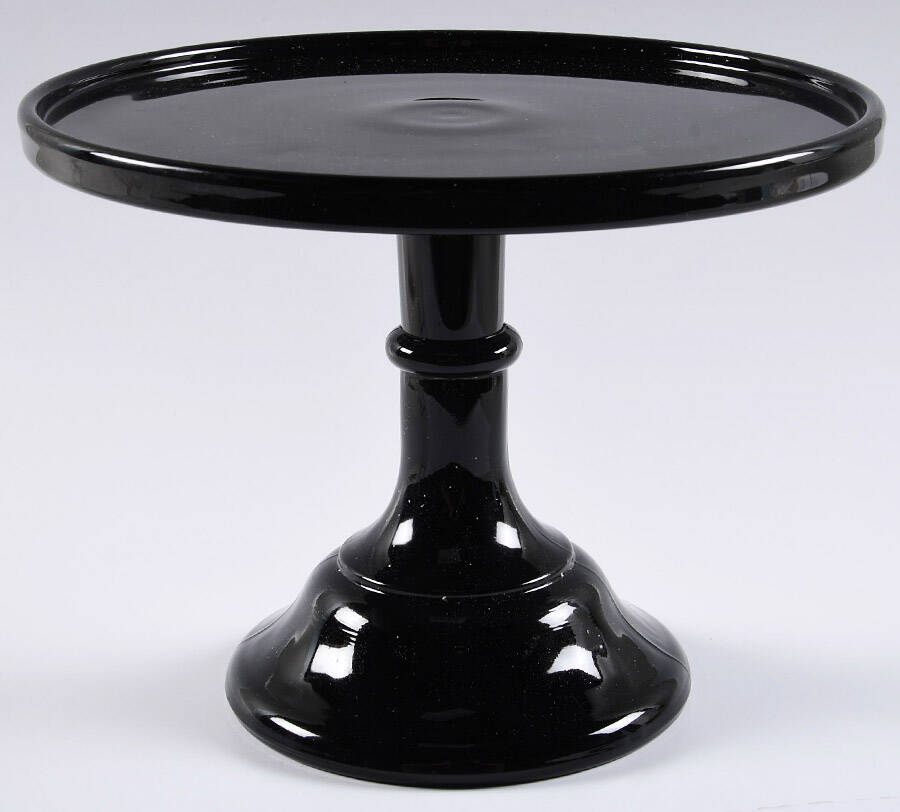 Black Raspberry 9" Diameter Pedestal Cake Stand by Mosser (Ohio)-1