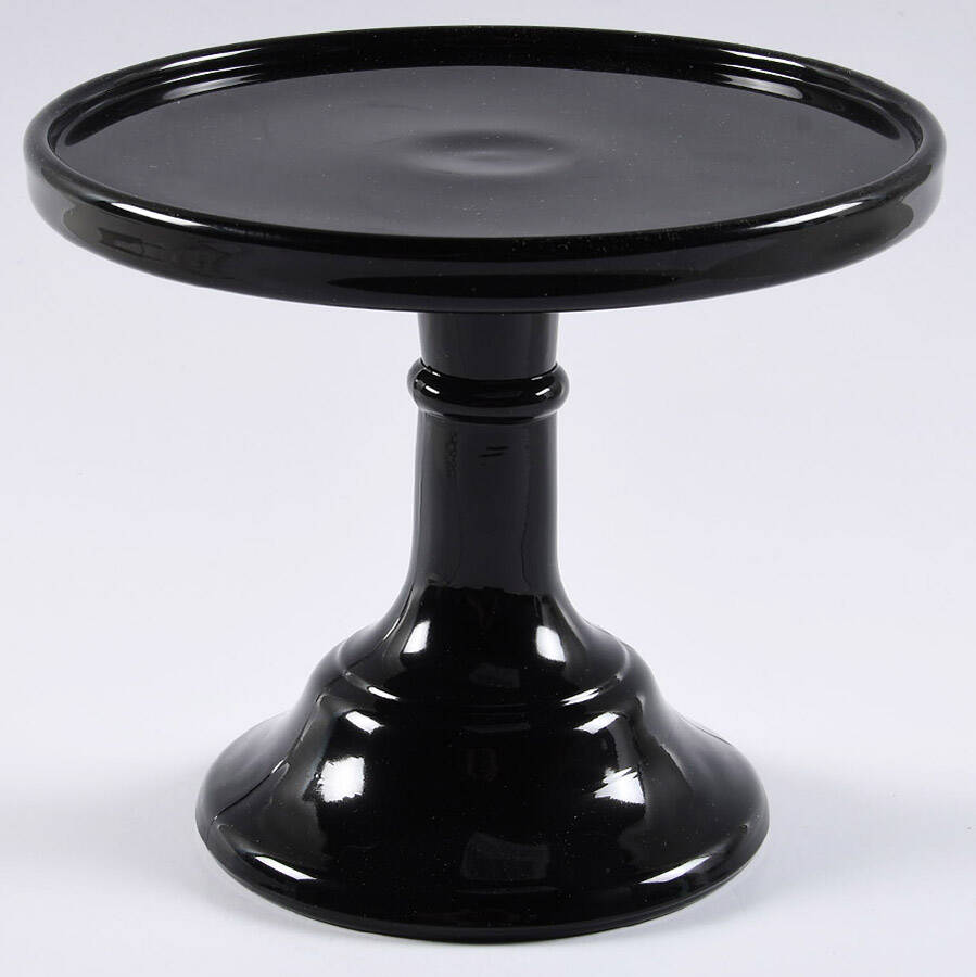 Black Raspberry 6" Diameter Pedestal Cake Stand by Mosser (Ohio)-1