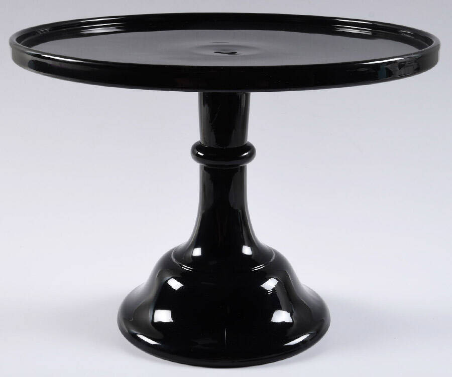 Black Raspberry 12" Diameter Cake Stand/Pedestal by Mosser (Ohio)-1