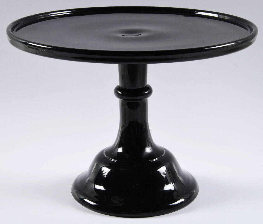 Black Raspberry 10" Diameter Pedestal Cake Stand by Mosser (Ohio)-1