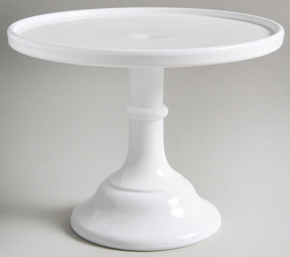 Milk 9" Diameter Pedestal Cake Stand by Mosser (Ohio)-1