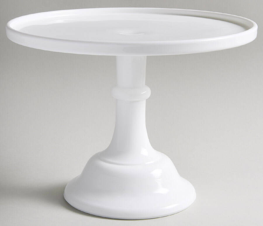 Milk 10" Diameter Pedestal Cake Stand by Mosser (Ohio)-1