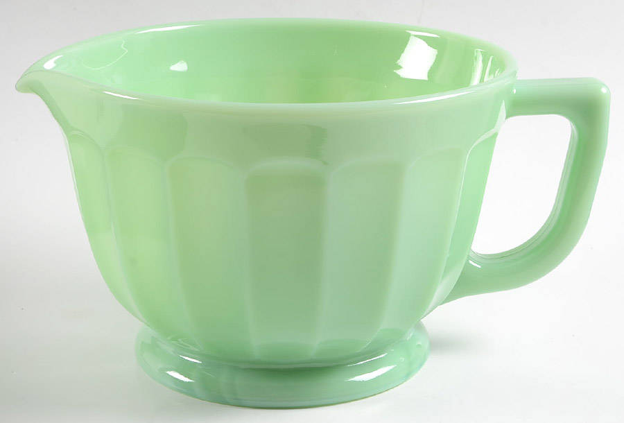 Panel Jadeite Batter Bowl by Mosser (Ohio)-1