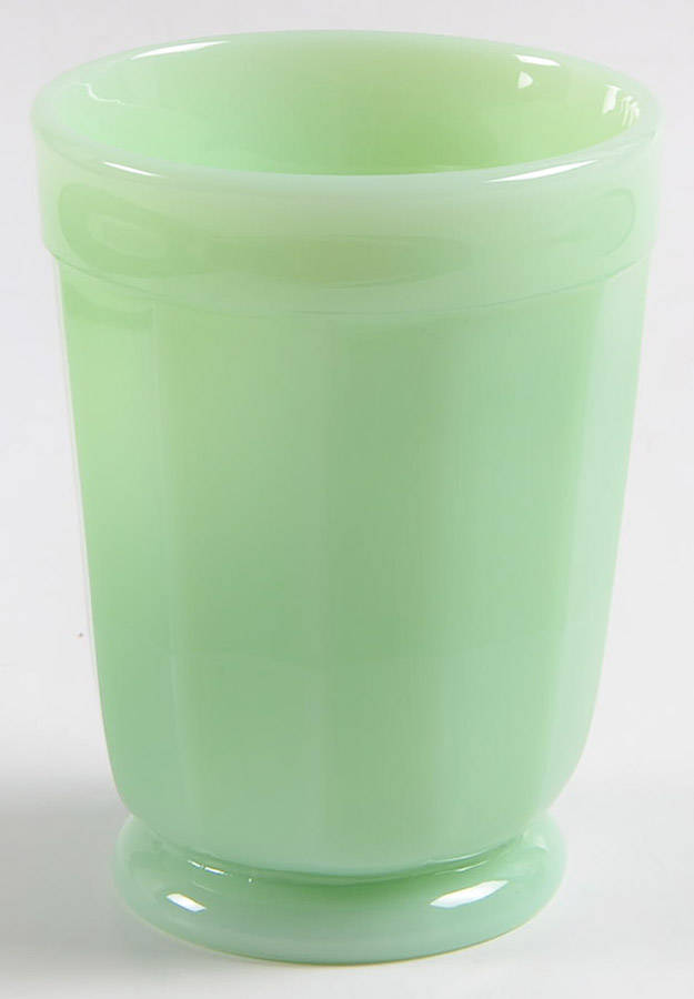 Panel Jadeite 6 Oz Flat Tumbler by Mosser (Ohio)-1