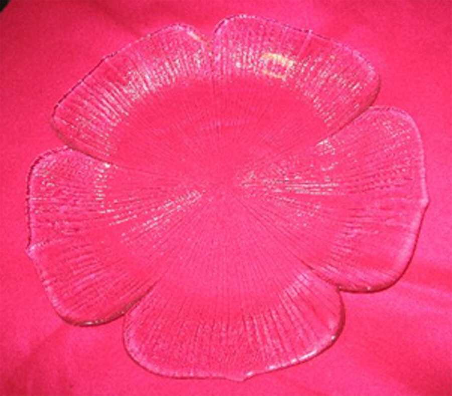 Lotus Blossoms Clear Luncheon Plate by Mikasa-1