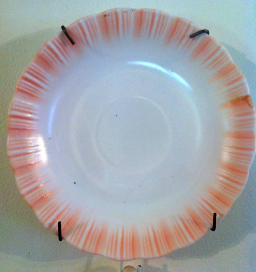 Cremax Rainbow Peach Saucer Only by MacBeth-Evans-1