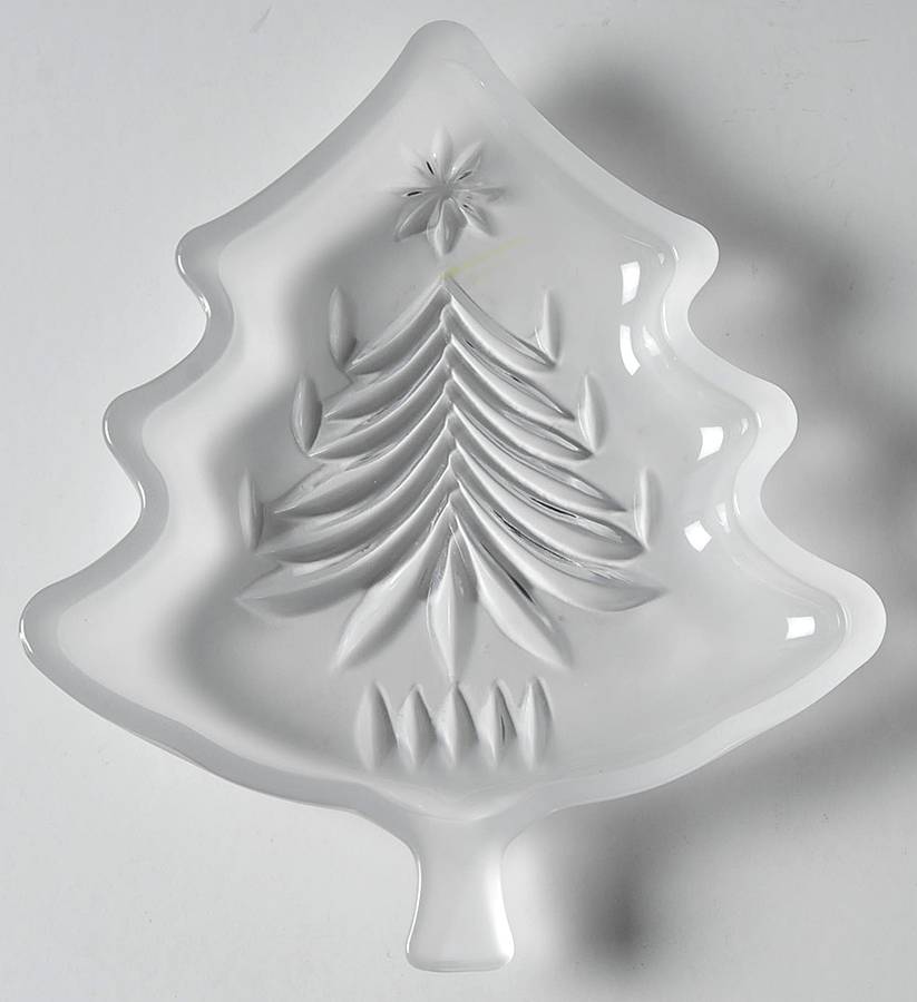 Yuletide Tree Frost Tree Shape Candy Dish by Mikasa-1