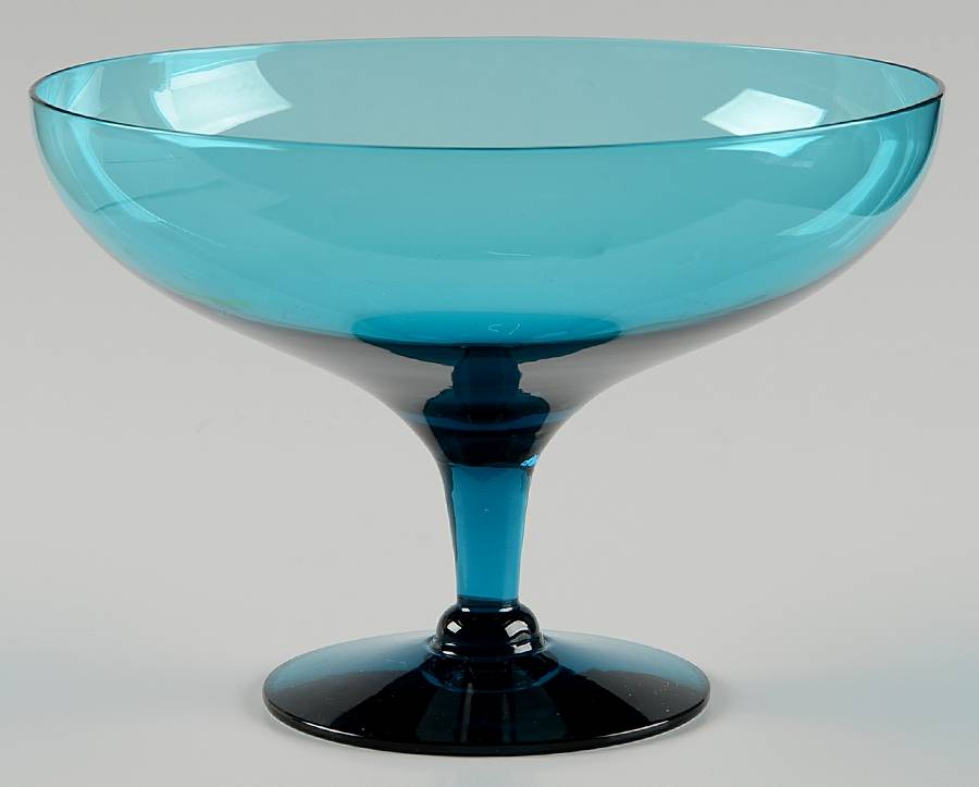 Stella Blue (Peacock) Round Compote (Height X Width) by Morgantown-1