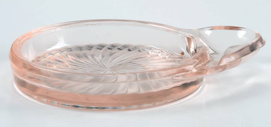 Swirled Optic Pink Coaster with Spoon Rest by MacBeth-Evans-1