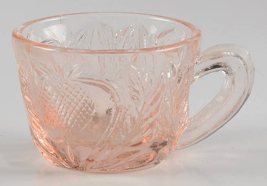 Inverted Strawberry Pink Miniature Punch Cup by Mosser (Ohio)-1