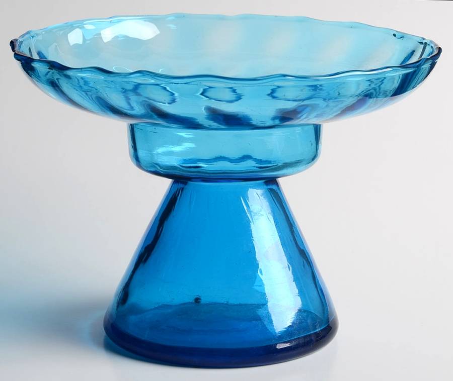 Colonial Peacock Blue Hurricane Lamp, Globe Only by Morgantown-1