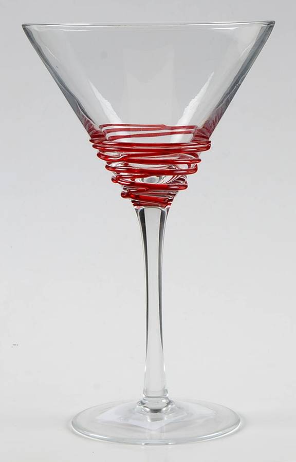 Swirl Red Martini Glass by Mikasa-1