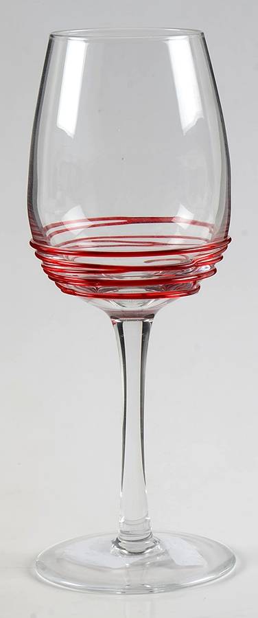 Swirl Red Water Goblet by Mikasa-1