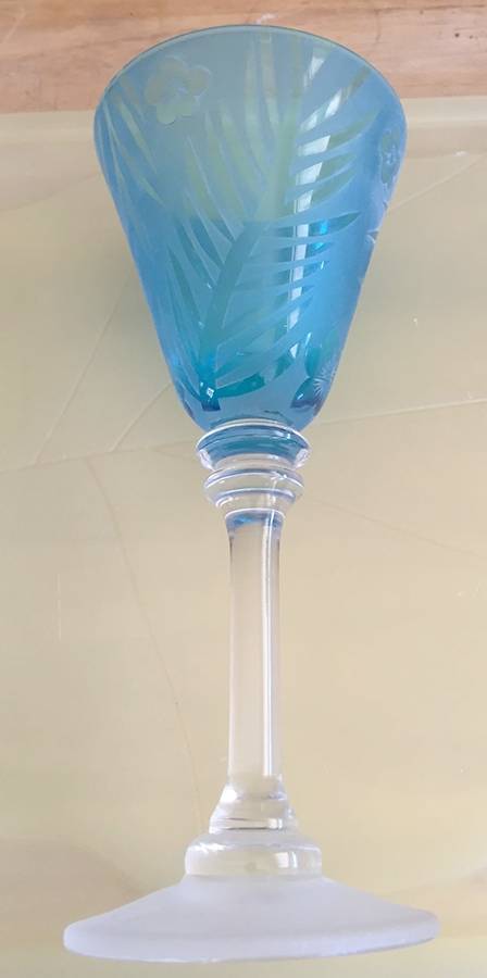 TROPIC Blue Water Goblet by Michael Weems-1
