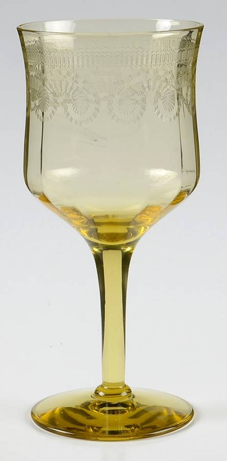 Ne329-Amber Water Goblet by Morgantown-1