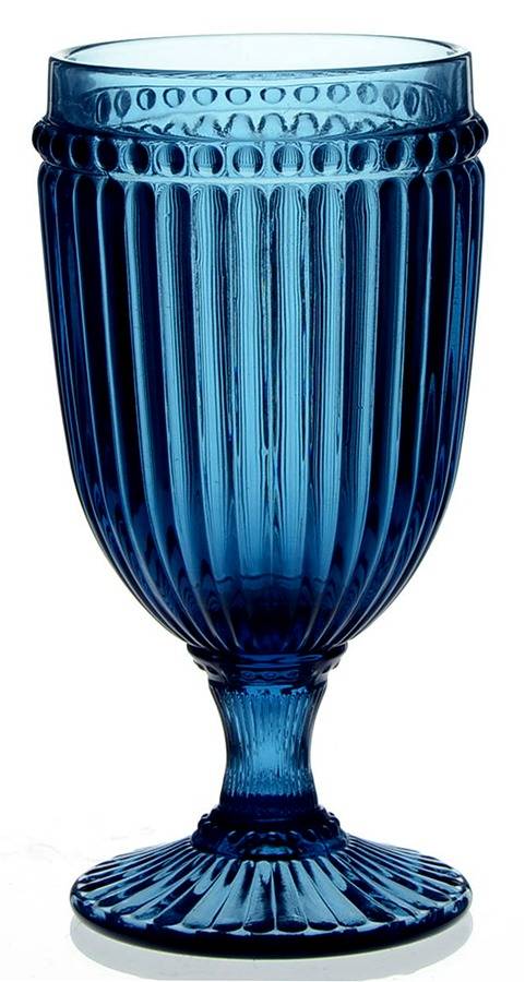 Italian Countryside (Pressed, Dots) Blue Iced Tea by Mikasa-1