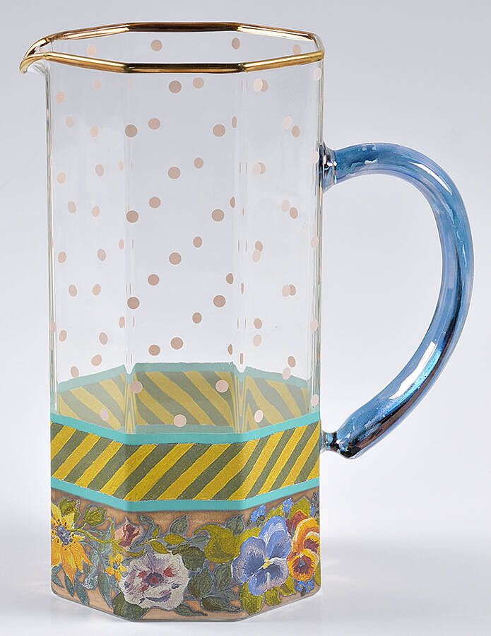 Garland (Pink Dots) 48 Oz Pitcher by MacKenzie-Childs-1