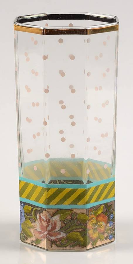 Garland (Pink Dots) Highball Glass by MacKenzie-Childs-1