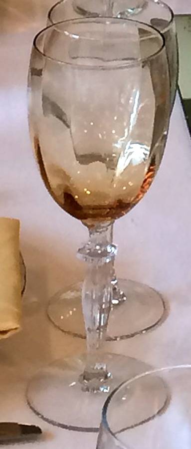 Churchill Amber Water Goblet by Morgantown-1