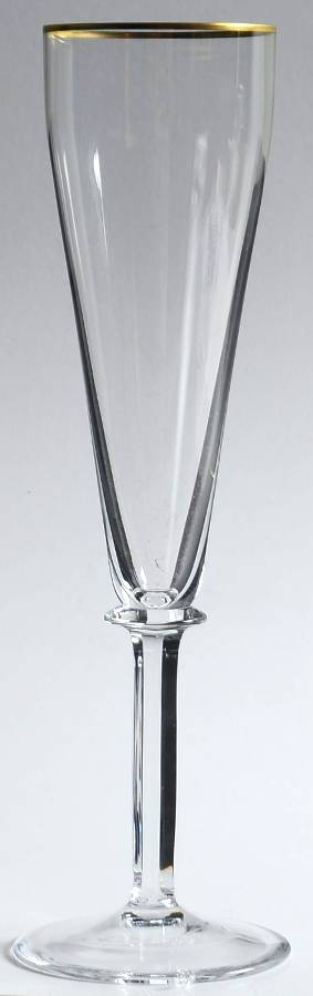 Elegance (Gold Trim) Fluted Champagne by Moser-1