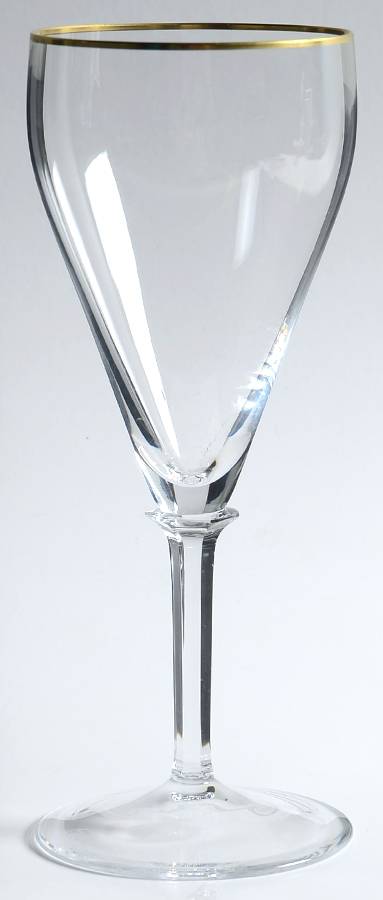 Elegance (Gold Trim) Water Goblet by Moser-1