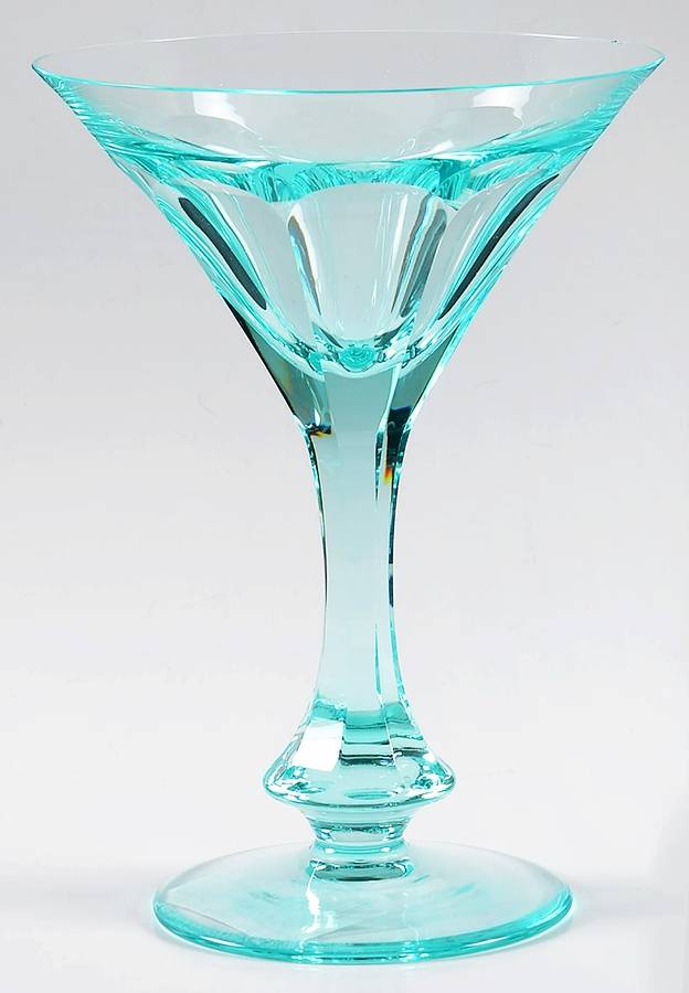 Lady Hamilton Beryl Green Martini Glass by Moser-1