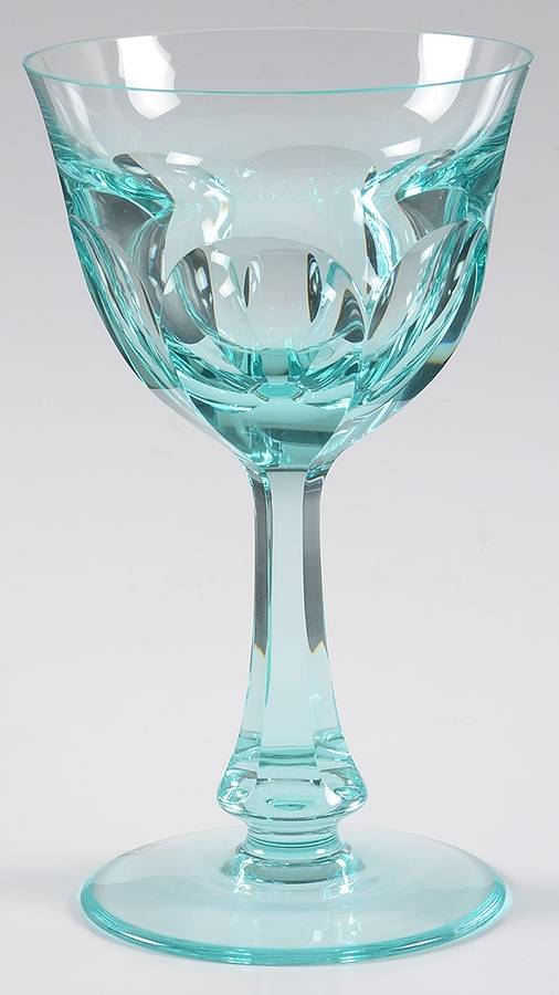 Lady Hamilton Beryl Green Water Goblet by Moser-1