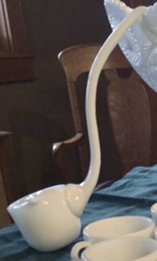 Buzz Star Milk Glass Punch Ladle by Westmoreland-1