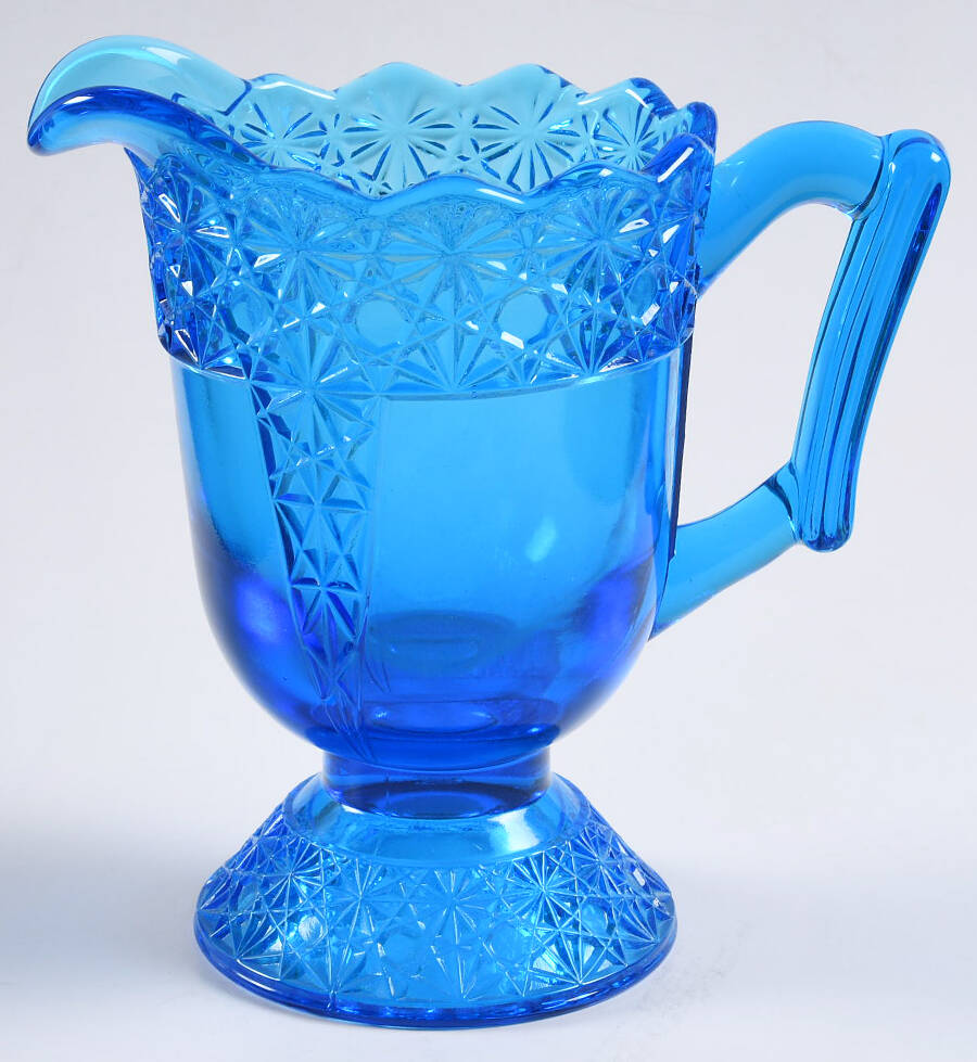 Queen Colonial Blue Creamer by Mosser (Ohio)-1