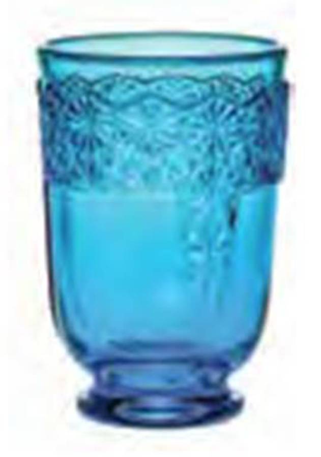 Queen Colonial Blue Footed Tumbler by Mosser (Ohio)-1