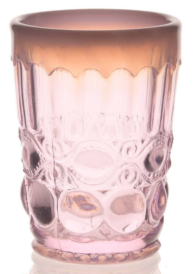 Eye Winker Pink Opal 6 Oz Flat Tumbler by Mosser (Ohio)-1