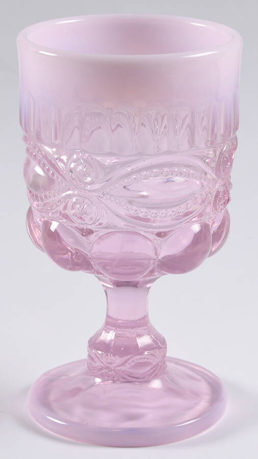 Eye Winker Pink Opal Water Goblet by Mosser (Ohio)-1