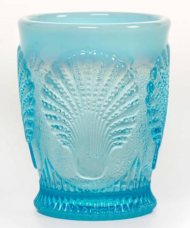 Shell Aqua Opal 8 Oz Flat Tumbler by Mosser (Ohio)-1