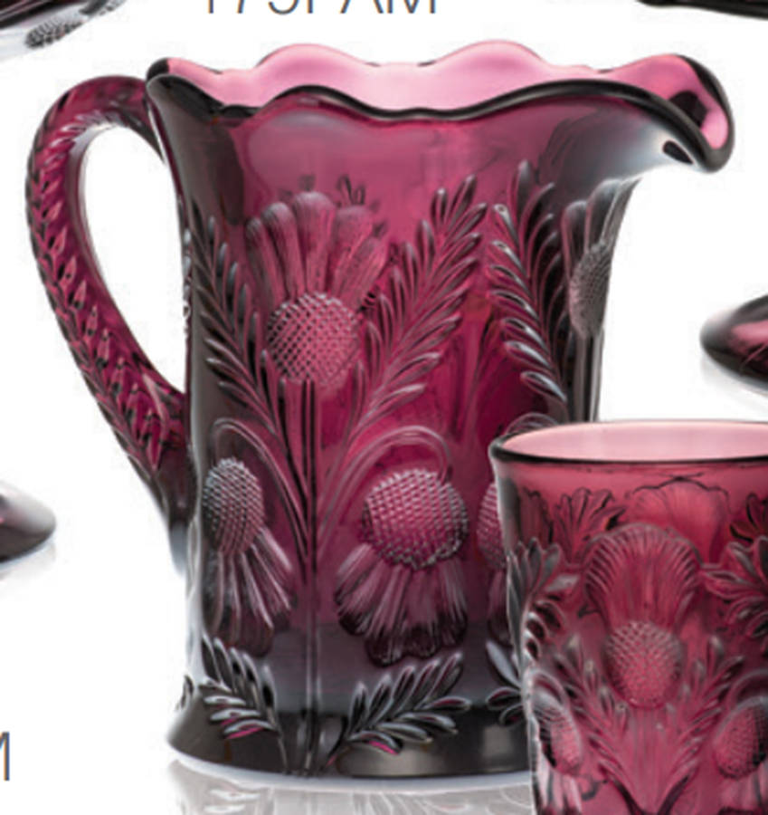 Inverted Thistle Amethyst 28 Oz Pitcher by Mosser (Ohio)-1
