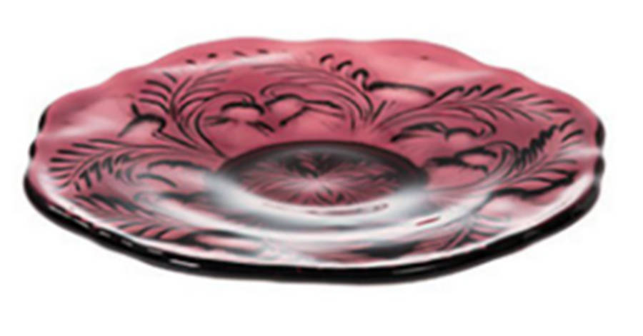 Inverted Thistle Amethyst Dessert Plate by Mosser (Ohio)-1
