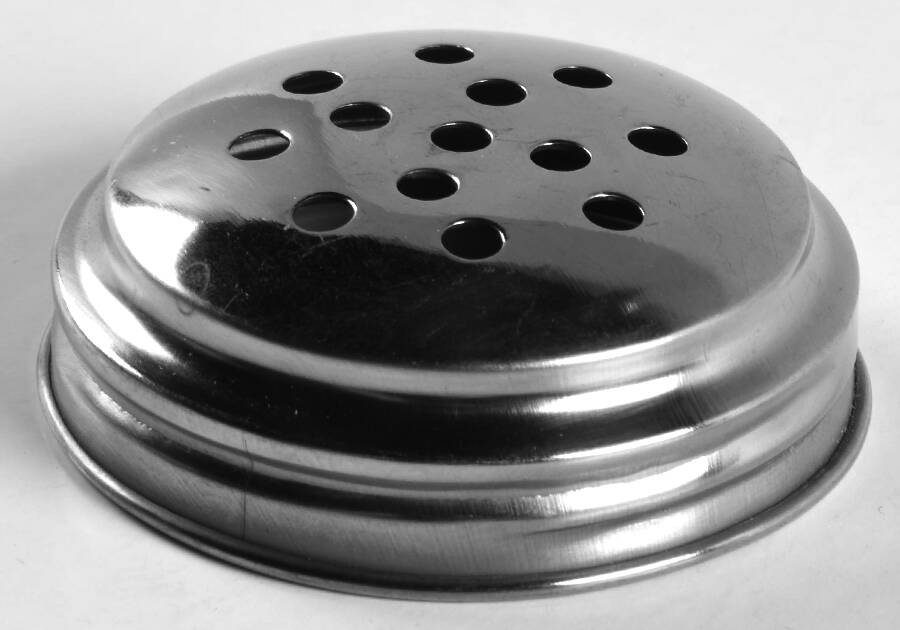 Inverted Thistle Amethyst Metal Lid for Sugar Shaker by Mosser (Ohio)-1