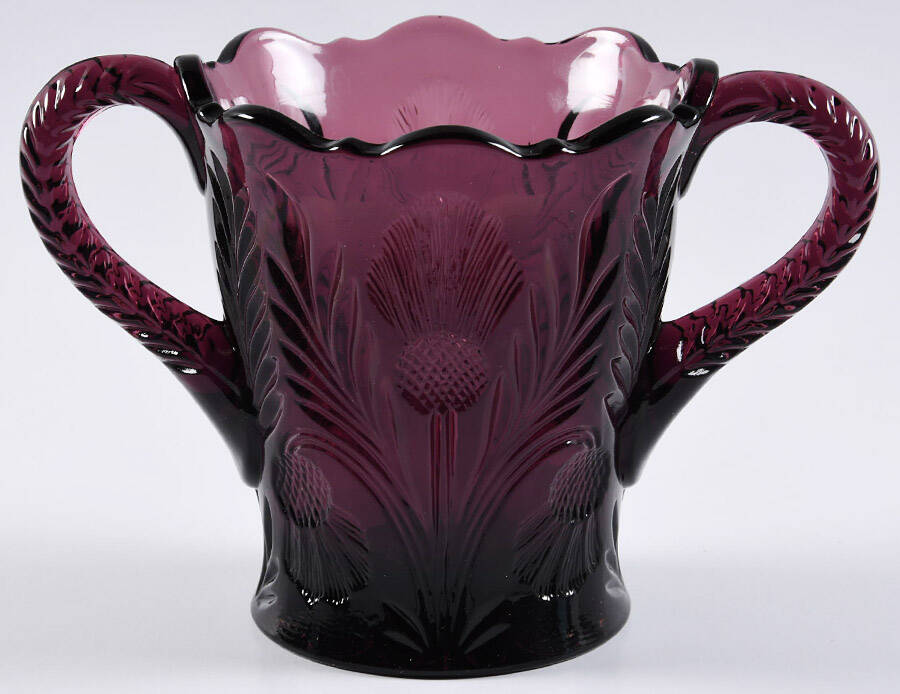 Inverted Thistle Amethyst Open Sugar by Mosser (Ohio)-1