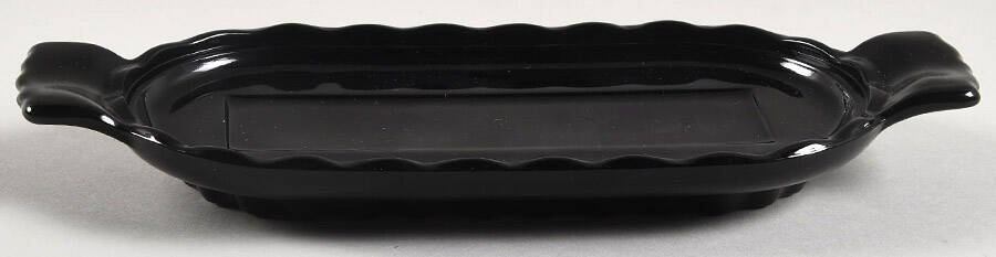 Anna Black 1/4 Pound Butter Dish, No Lid by Mosser (Ohio)-1