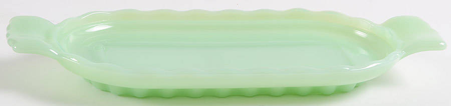 Anna Jadeite 1/4 Pound Butter Dish, No Lid by Mosser (Ohio)-1