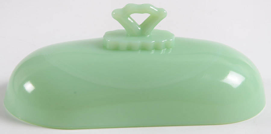 Anna Jadeite Lid for 1/4 Pound Butter by Mosser (Ohio)-1