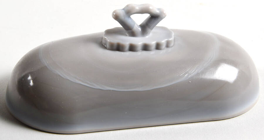 Anna Marble Lid for 1/4 Pound Butter by Mosser (Ohio)-1