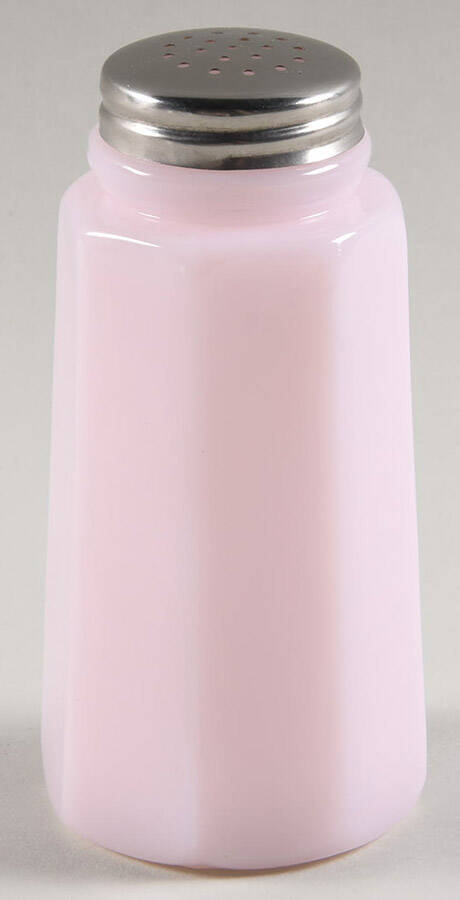 Panel Crown Tuscan Pink Salt Shaker & Lid by Mosser (Ohio)-1