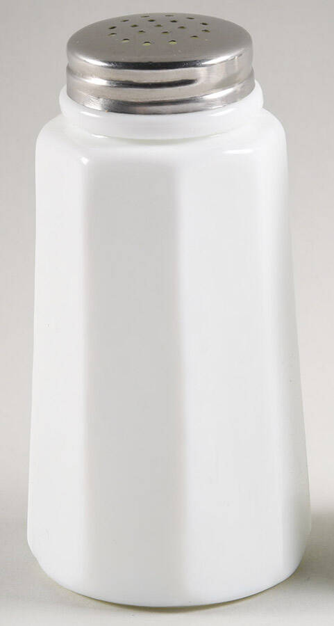 Panel Milk Salt Shaker with Glass and Metal Top by Mosser (Ohio)-1