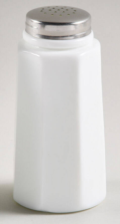 Panel Milk Pepper Shaker with Glass and Metal Top by Mosser (Ohio)-1
