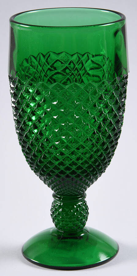Addison Emerald Green Water Goblet by Mosser (Ohio)-1