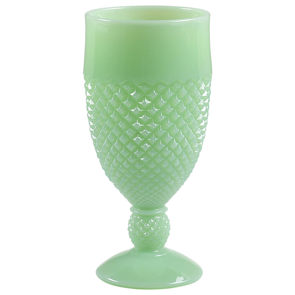 Addison Jadeite Water Goblet by Mosser (Ohio)-1