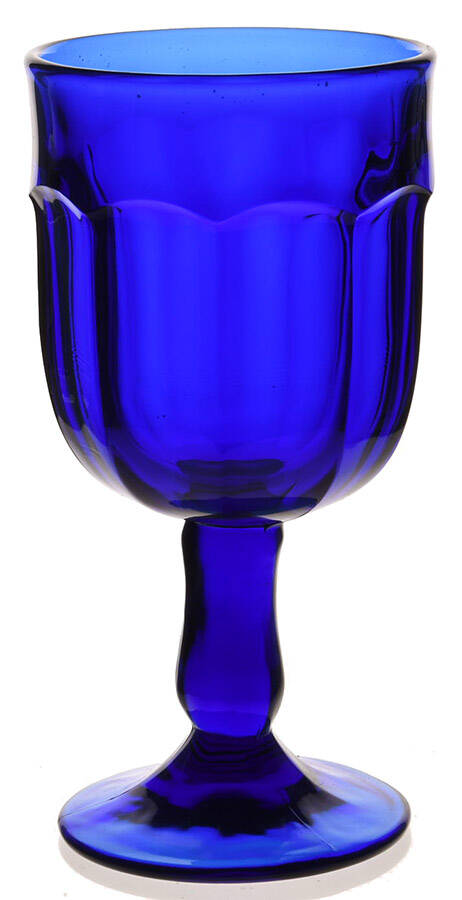 Arlington Cobalt Blue Water Goblet by Mosser (Ohio)-1