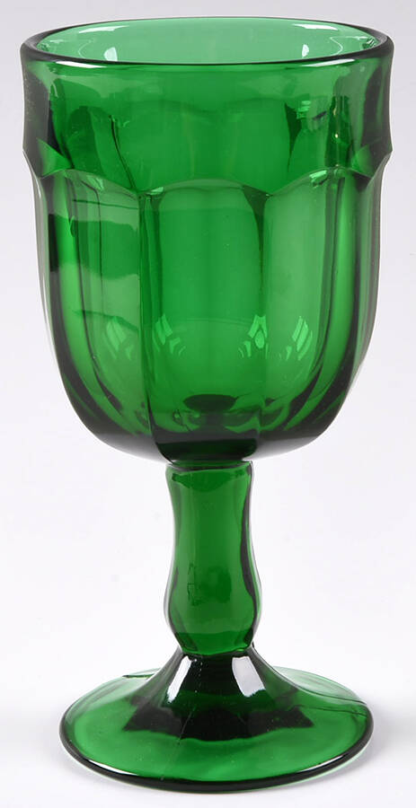 Arlington Hunter Green Water Goblet by Mosser (Ohio)-1